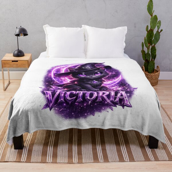 Item preview, Victoria Personalized Witch Cat – Magical Fantasy Halloween Design designed and sold by AlexLineArt.