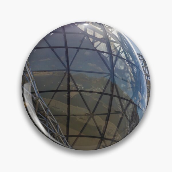 Item preview, Modern Glass Globe Architecture With Lattice Steel Structure And Reflective Dome Over Urban Plaza designed and sold by Nmallia.