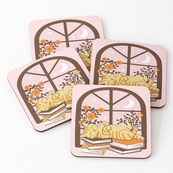 Item preview, Orange Cat and Books designed and sold by Wlaurence.