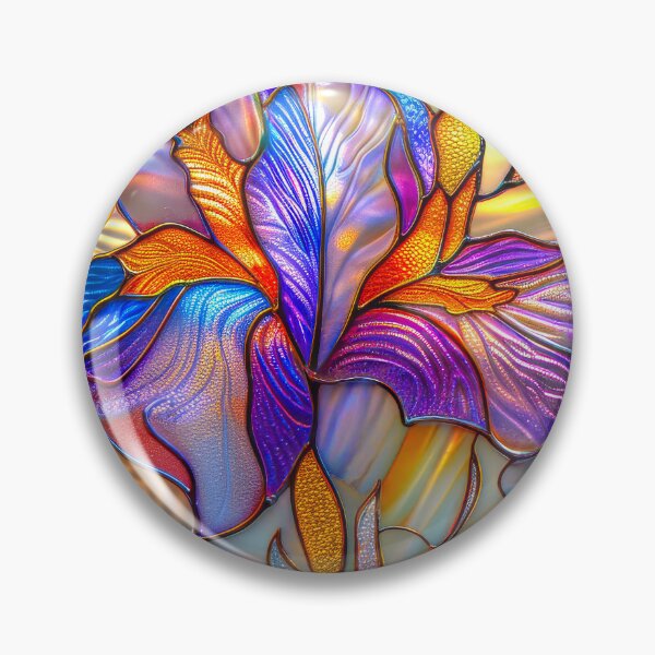 Item preview, Iris Stained Glass Floral Design  designed and sold by MargaretWiktor.