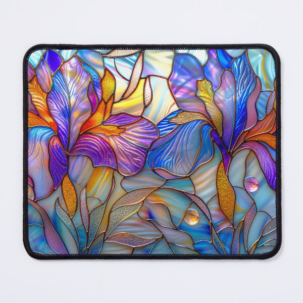 Item preview, Iris Stained Glass Floral Design  designed and sold by MargaretWiktor.