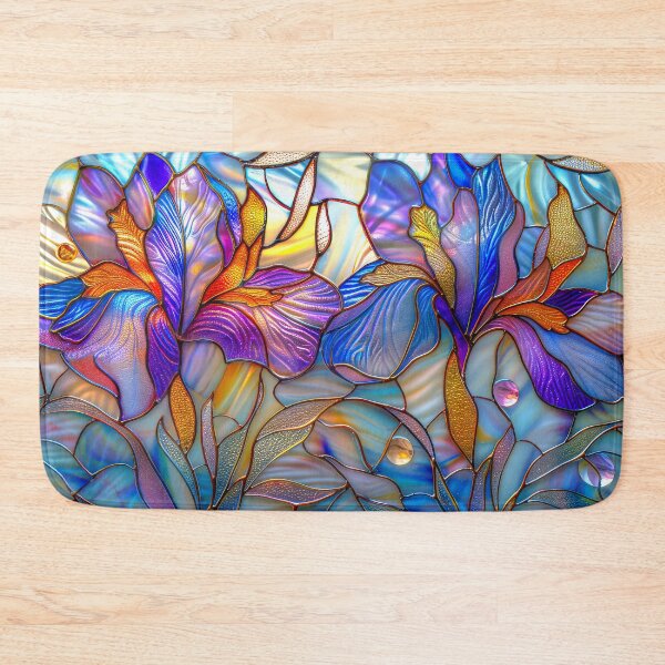 Item preview, Iris Stained Glass Floral Design  designed and sold by MargaretWiktor.