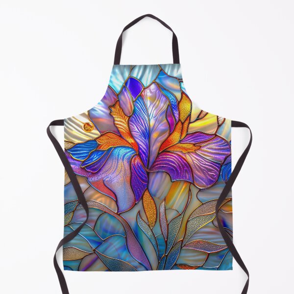 Item preview, Iris Stained Glass Floral Design designed and sold by MargaretWiktor.