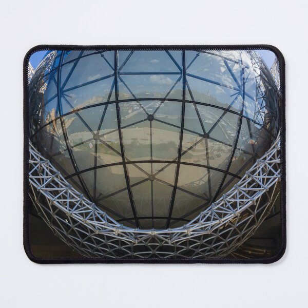 Item preview, Modern Glass Globe Architecture With Lattice Steel Structure And Reflective Dome Over Urban Plaza designed and sold by Nmallia.