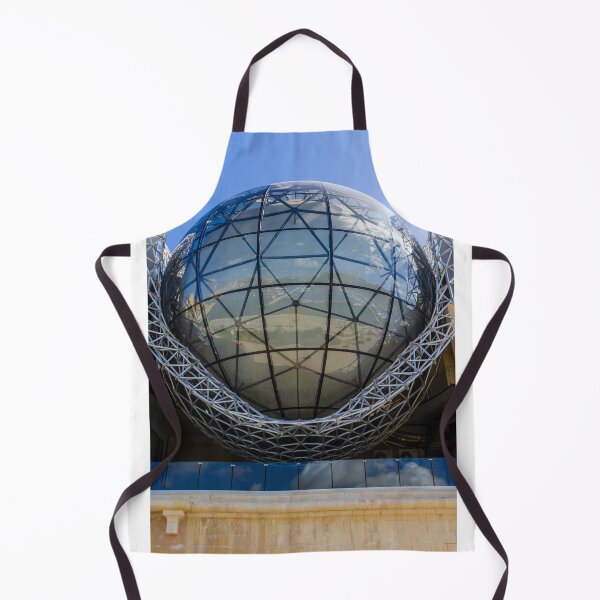 Item preview, Modern Glass Globe Architecture With Lattice Steel Structure And Reflective Dome Over Urban Plaza designed and sold by Nmallia.