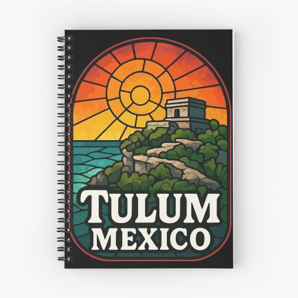Item preview, Tulum Mexico Mayan Ruins Stained Glass Art Travel designed and sold by TomFrontierArt.