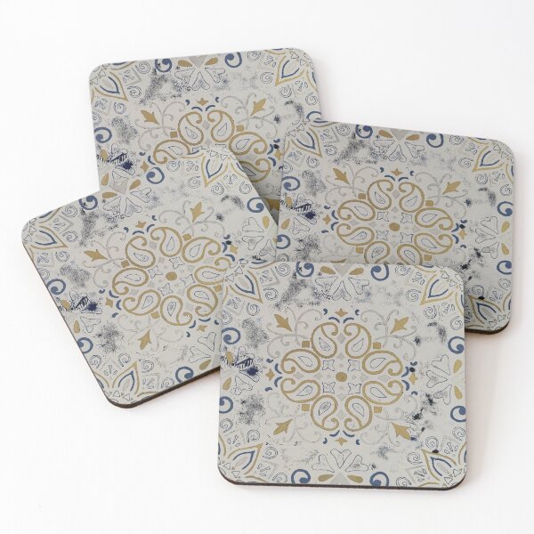 Item preview, Abstract design 4, blue gold and silver designed and sold by LMT-art.