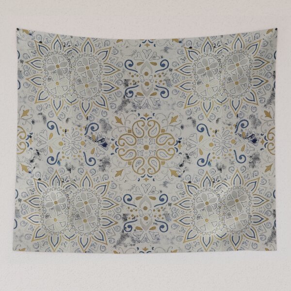 Item preview, Abstract design 4, blue gold and silver designed and sold by LMT-art.