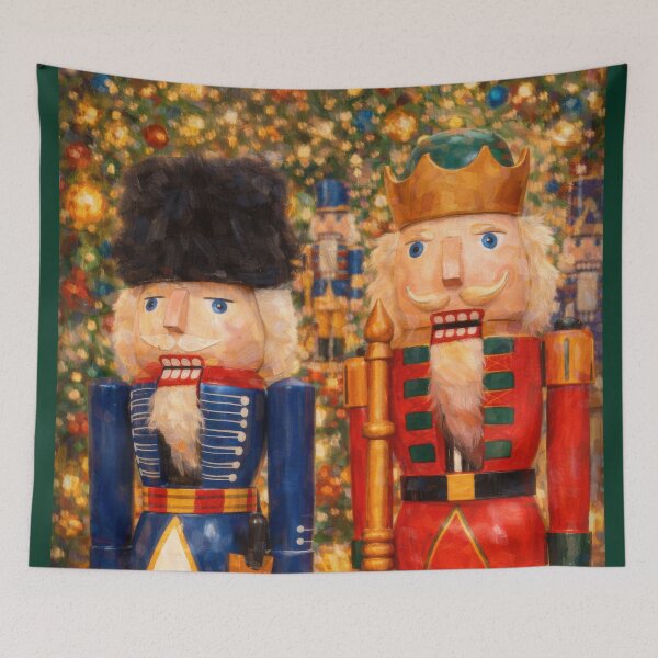 Item preview, Impressionist Christmas Nutcrackers with Sparkling Lights Digital Painting designed and sold by kornkobart.