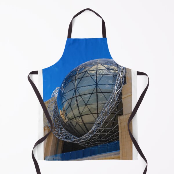 Item preview, Modern Glass Globe Architecture With Lattice Steel Structure And Reflective Dome Over Urban Plaza designed and sold by Nmallia.