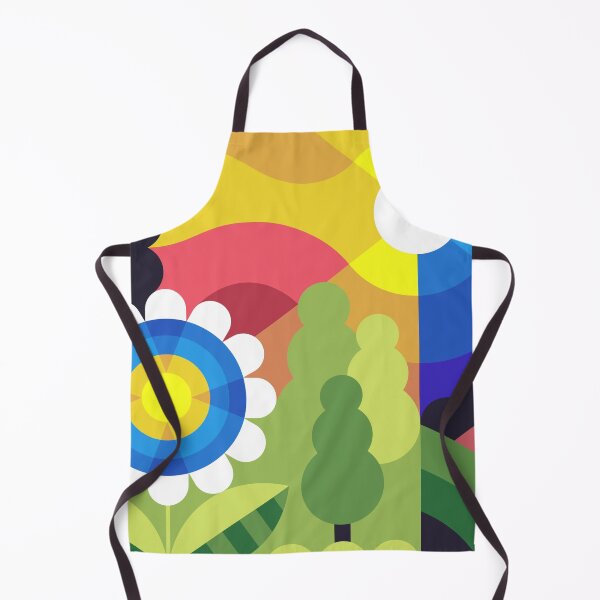Item preview, Sunny Meadow – Colorful Geometric Flower and Landscape Illustration designed and sold by BuckaBaby.