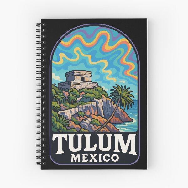 Item preview, Tulum Mexico Mayan Ruins Trippy Art Travel designed and sold by TomFrontierArt.