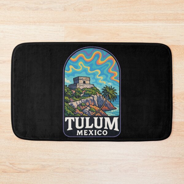 Item preview, Tulum Mexico Mayan Ruins Trippy Art Travel designed and sold by TomFrontierArt.