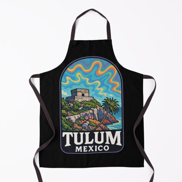 Item preview, Tulum Mexico Mayan Ruins Trippy Art Travel designed and sold by TomFrontierArt.
