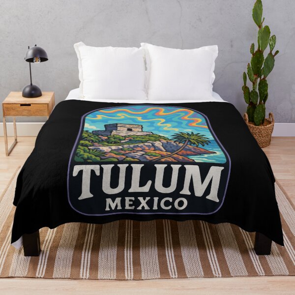 Item preview, Tulum Mexico Mayan Ruins Trippy Art Travel designed and sold by TomFrontierArt.
