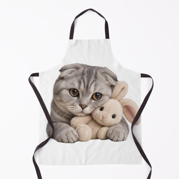 Item preview, Scottish Fold Cat with Plush Bunny designed and sold by Snurly.