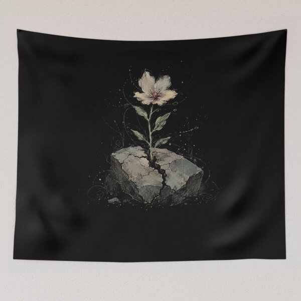 Item preview, Growing Anyway Flower Blooming From Stone Nature Art designed and sold by ZetkArt.