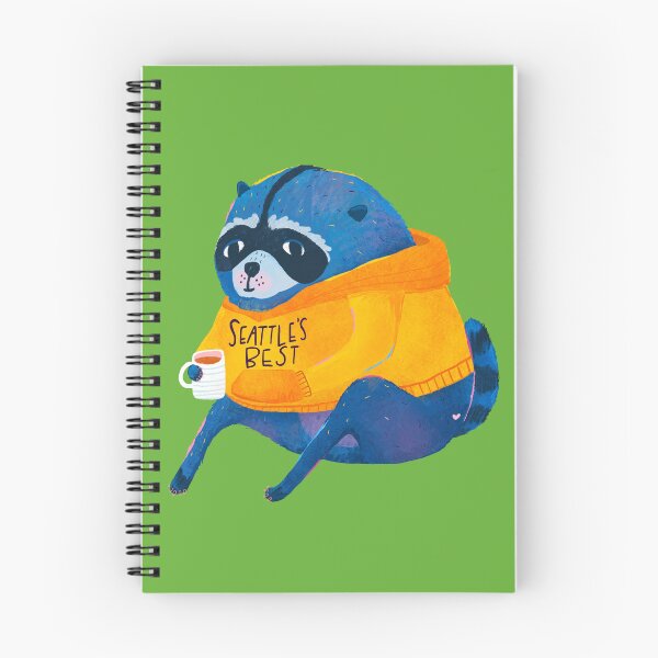 Item preview, Jimothy the Raccoon - Seattle's Best - Drinking Coffee  Funny Art  designed and sold by Kathy Osborne Studio.