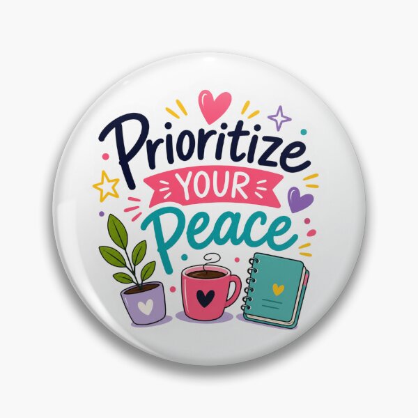 Item preview, Prioritize Your Peace | Cute Mental Health & Self Care Planner Design | ADHD Motivation designed and sold by Pixanova.