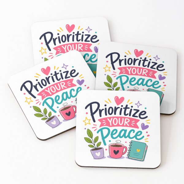 Item preview, Prioritize Your Peace | Cute Mental Health & Self Care Planner Design | ADHD Motivation designed and sold by Pixanova.