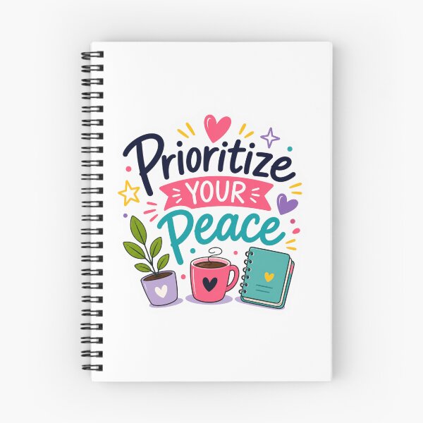 Item preview, Prioritize Your Peace | Cute Mental Health & Self Care Planner Design | ADHD Motivation designed and sold by Pixanova.