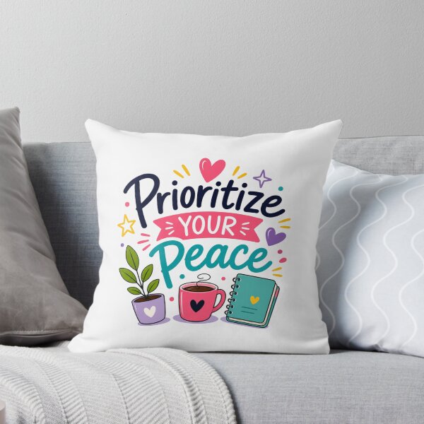 Item preview, Prioritize Your Peace | Cute Mental Health & Self Care Planner Design | ADHD Motivation designed and sold by Pixanova.