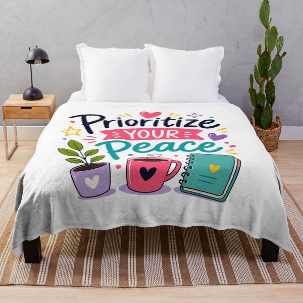 Item preview, Prioritize Your Peace | Cute Mental Health & Self Care Planner Design | ADHD Motivation designed and sold by Pixanova.