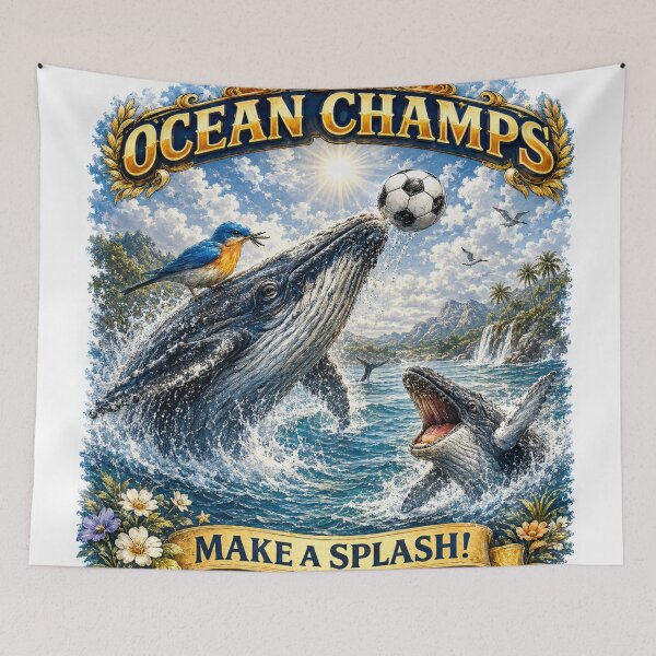 Item preview, Whale Soccer splash adventure  designed and sold by urbanshop7.