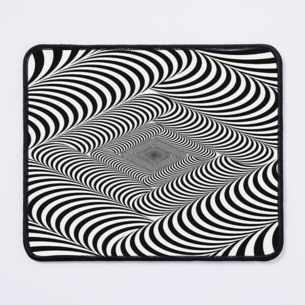 Item preview, The Hypnotic Journey into Monochrome Infinity, Black & White Optical Illusion Tunnel - Hypnotic Op Art with Wavy Stripes designed and sold by RAYBIL.