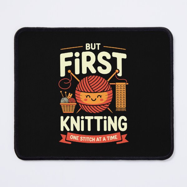 Item preview, BUT FIRST KNITTING ONE STITCH AT A TIME” designed and sold by jkrphoto.