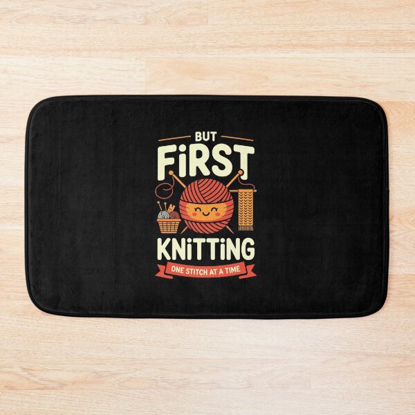 Item preview, BUT FIRST KNITTING ONE STITCH AT A TIME” designed and sold by jkrphoto.