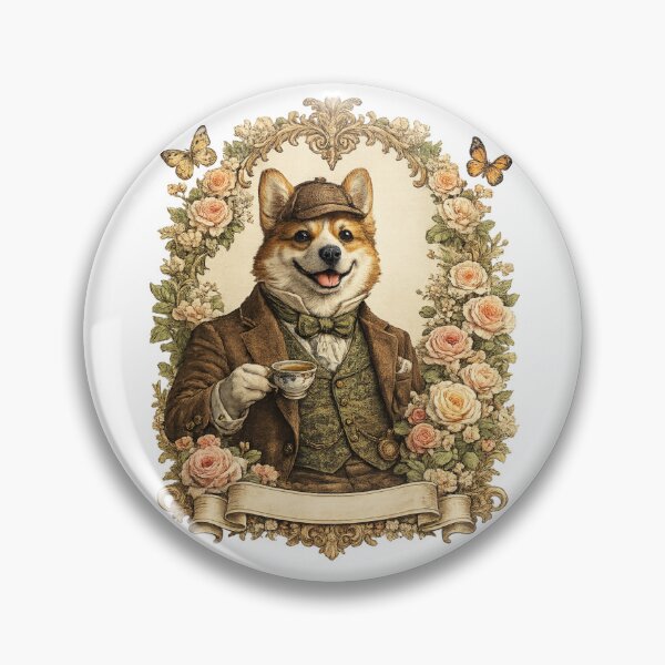 Item preview, Aristocratic Corgi with Tea designed and sold by SP319.