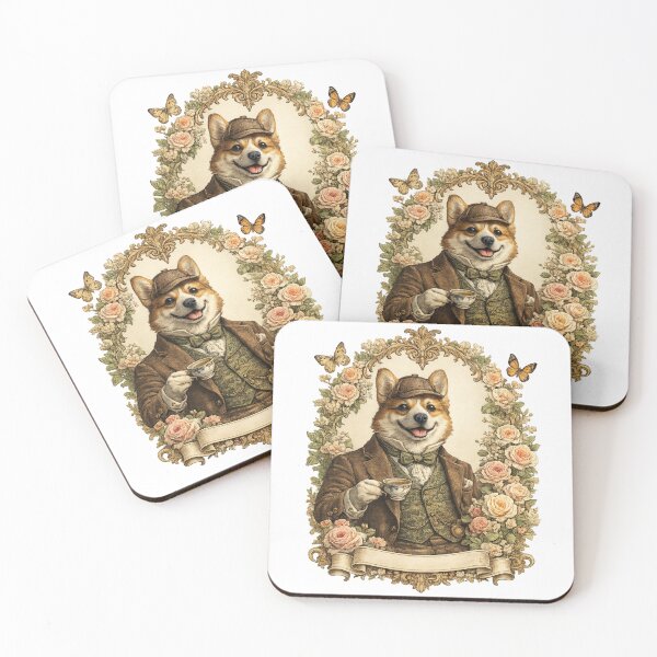 Item preview, Aristocratic Corgi with Tea designed and sold by SP319.