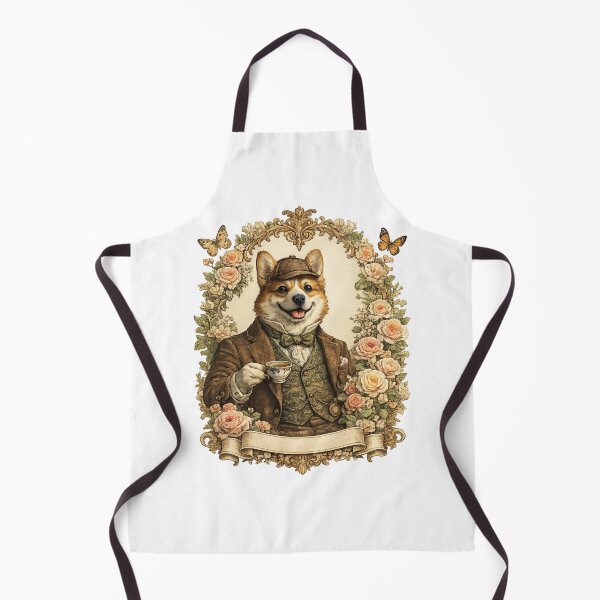 Item preview, Aristocratic Corgi with Tea designed and sold by SP319.