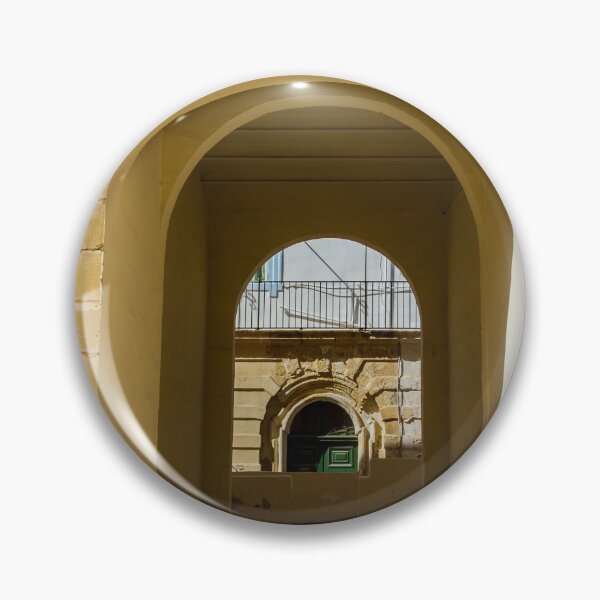 Item preview, Sunlit Stone Archway Framed Doorway Leading Through Passage to Green Door in Mediterranean Alley designed and sold by Nmallia.