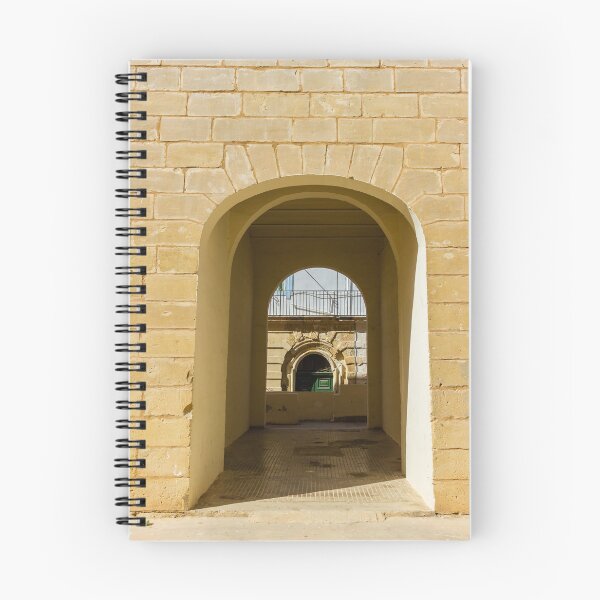 Item preview, Sunlit Stone Archway Framed Doorway Leading Through Passage to Green Door in Mediterranean Alley designed and sold by Nmallia.