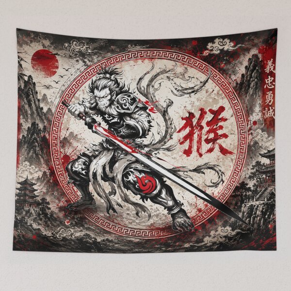 Item preview, Monkey King Warrior: Chinese Zodiac Legendary Guardian of the Celestial Realm designed and sold by Fei Long Design Hub.