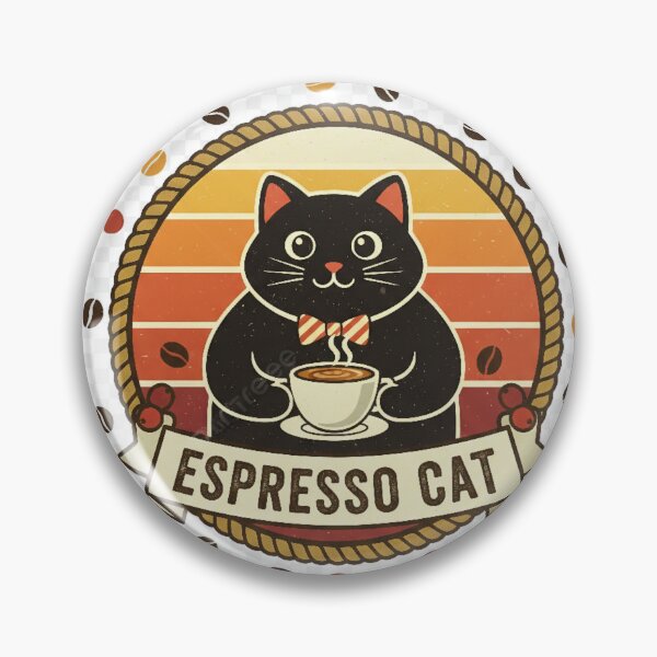 Item preview, Espresso Cat | Funny Coffee Cat Vintage T-Shirt designed and sold by slynamite.