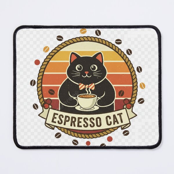 Item preview, Espresso Cat | Funny Coffee Cat Vintage T-Shirt designed and sold by slynamite.