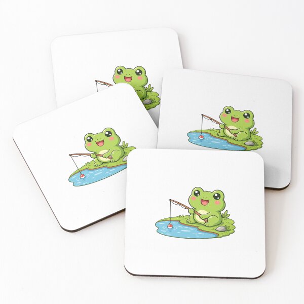 Item preview, Cute froggy fishing near the lake designed and sold by lafataviola.