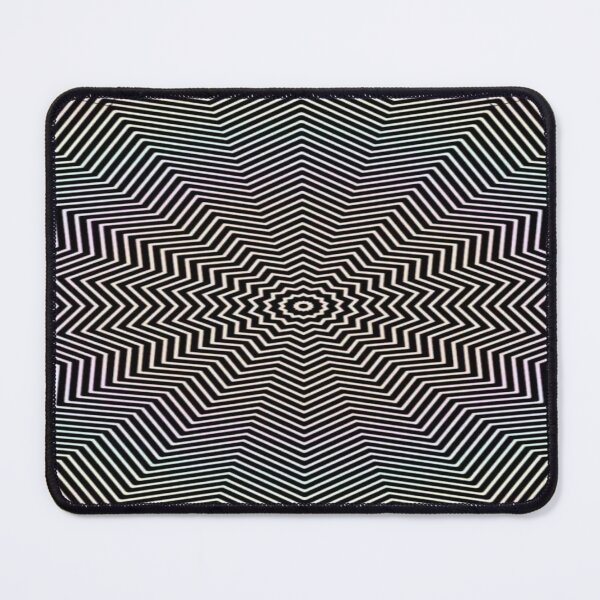 Item preview, The Mandala of Infinite Lines, Hypnotic Black & White Radial Star - Zigzag Op Art Optical Illusion designed and sold by RAYBIL.
