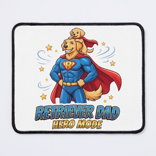 Item preview, Retriever Dad Hero Mode designed and sold by zoughlal.