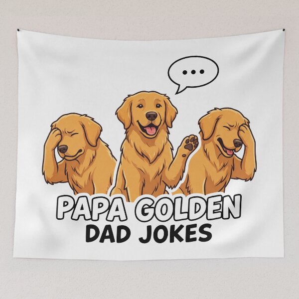 Item preview, Papa Golden Dad Jokes designed and sold by zoughlal.