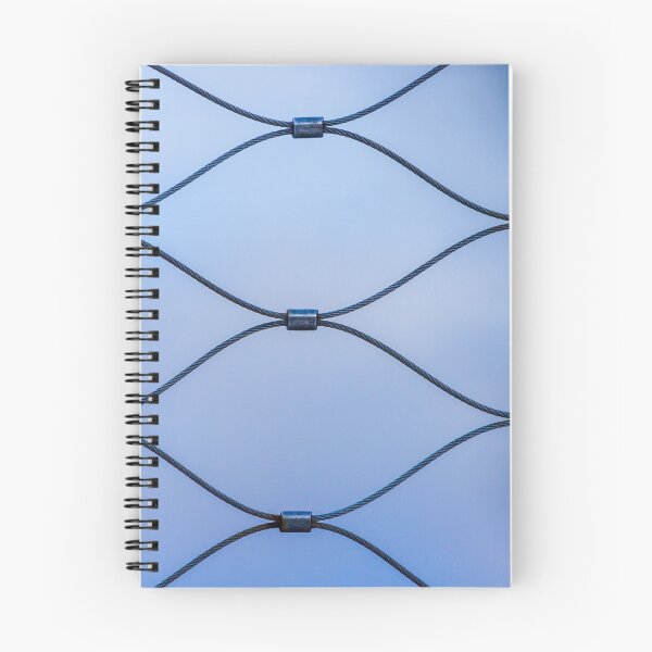 Item preview, Wire Rope Netting Safety Barrier With Geometric Pattern On Blue Background For Protection designed and sold by Nmallia.