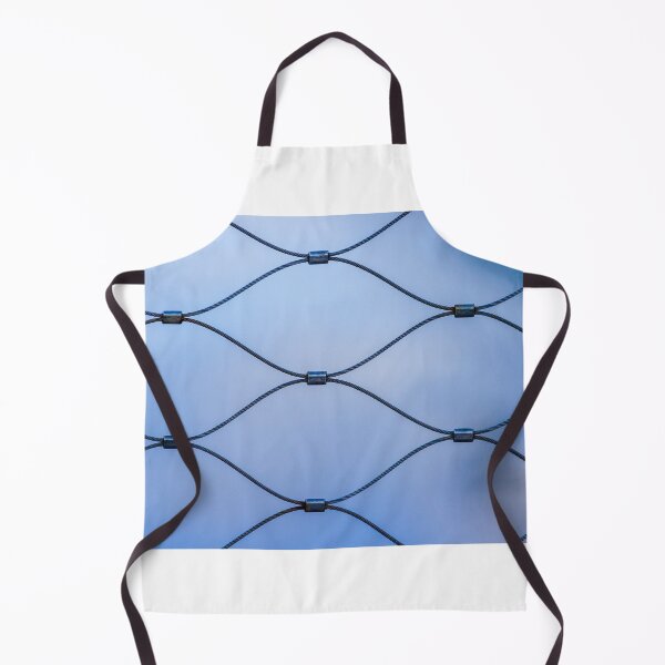 Item preview, Wire Rope Netting Safety Barrier With Geometric Pattern On Blue Background For Protection designed and sold by Nmallia.