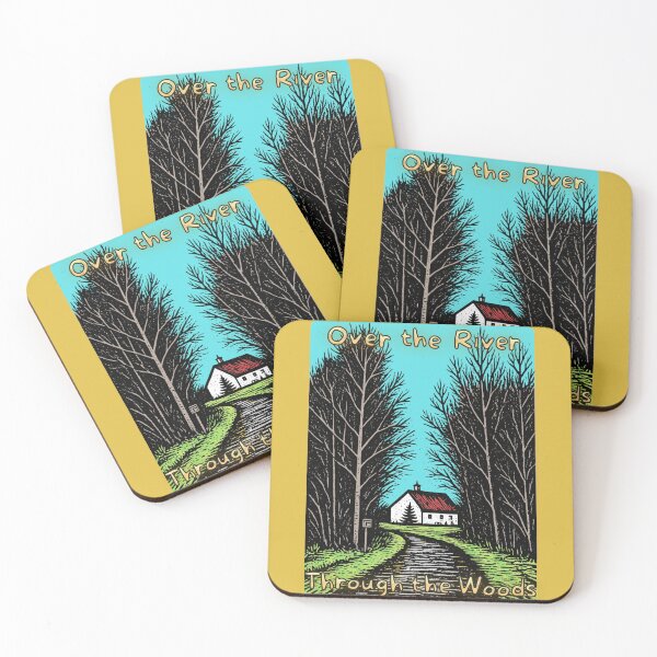 Item preview, Over the River Cozy Rustic Outdoors Family Etching designed and sold by InkyCorvid.