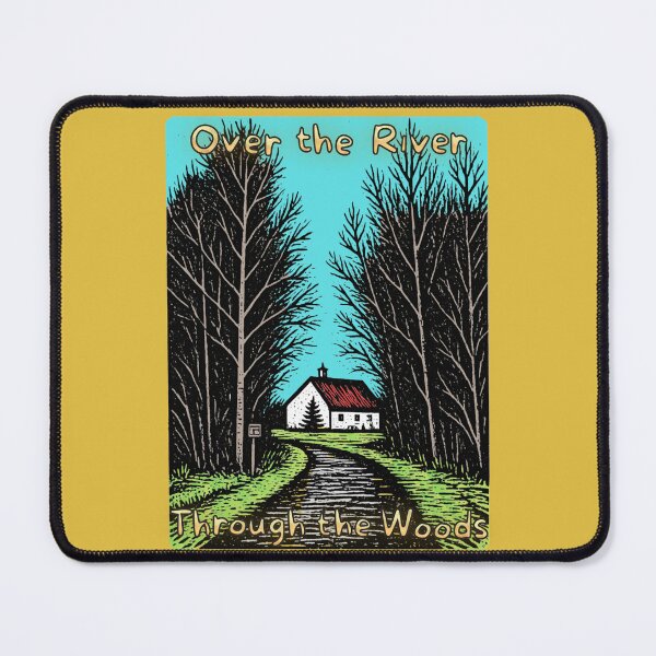 Item preview, Over the River Cozy Rustic Outdoors Family Etching designed and sold by InkyCorvid.
