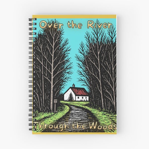 Item preview, Over the River Cozy Rustic Outdoors Family Etching designed and sold by InkyCorvid.