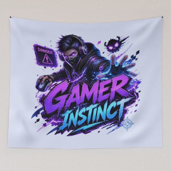 Item preview, GAMER INSTINCT Gaming Sticker | Neon Esports Streetwear Design designed and sold by Stylestickers55.