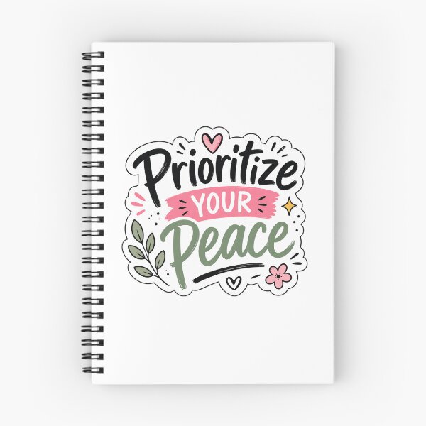 Item preview, Prioritize Your Peace | Self Care Quote | Mental Health, Mindfulness & Positive Affirmation Design designed and sold by Pixanova.